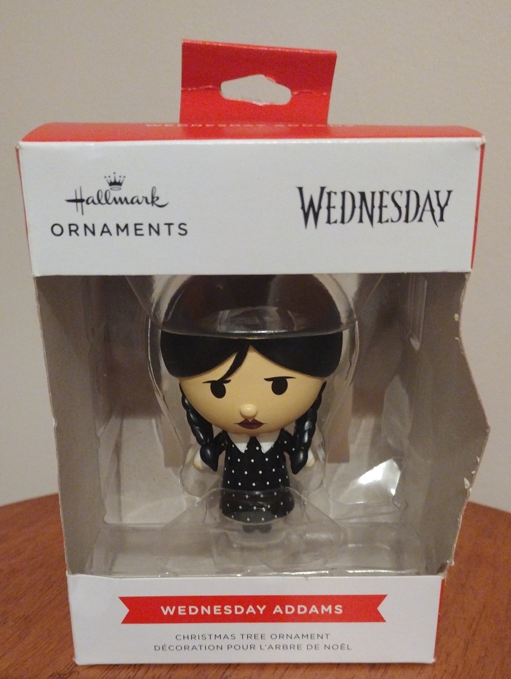 Hallmark Wednesday Addams Black and Cream Ornament